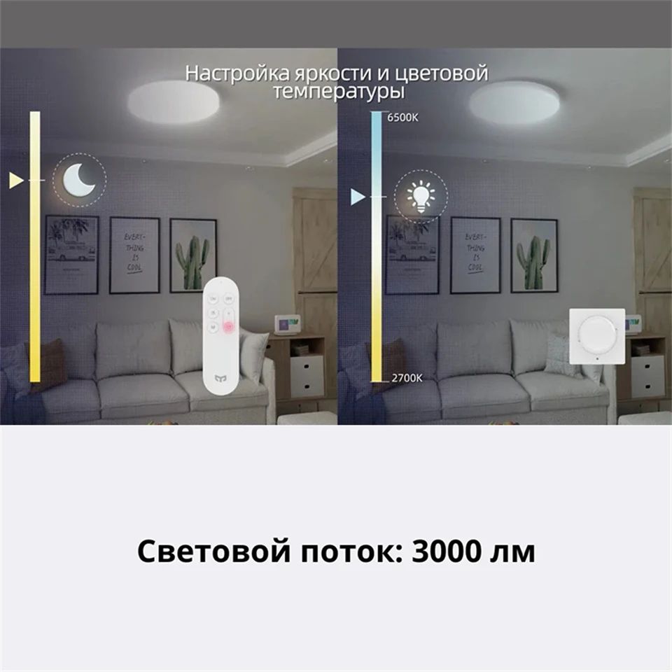 Умный атмосферный светильник Yeelight Arwen Ceiling Light 550S YLXD013 с поддержкой Apple Homekit Amazon Alexa