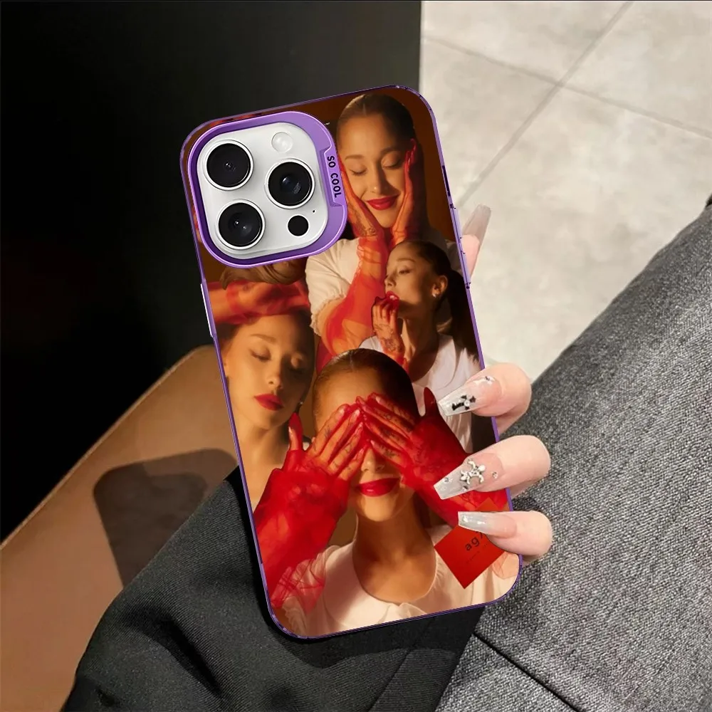 Фото Чехол для телефона A- Ariana G-Grande для IPhone 16, 15, 14, 13, 12, 11 Pro Max X XR XSMAX 8 7 Plus, матовая противоударная задняя крышка №5