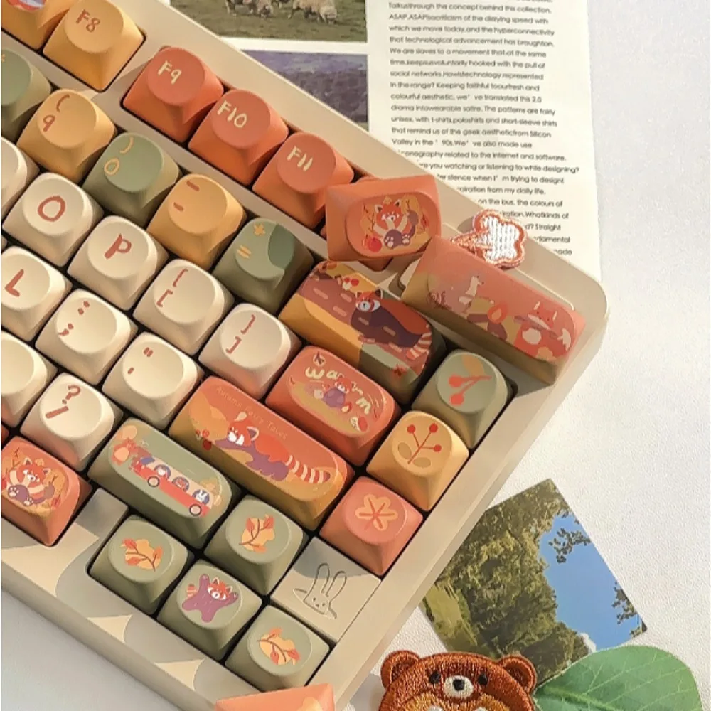 Маленький полный набор клавиш с животными и лесными тематиками PBT SO/MOA (наклонная