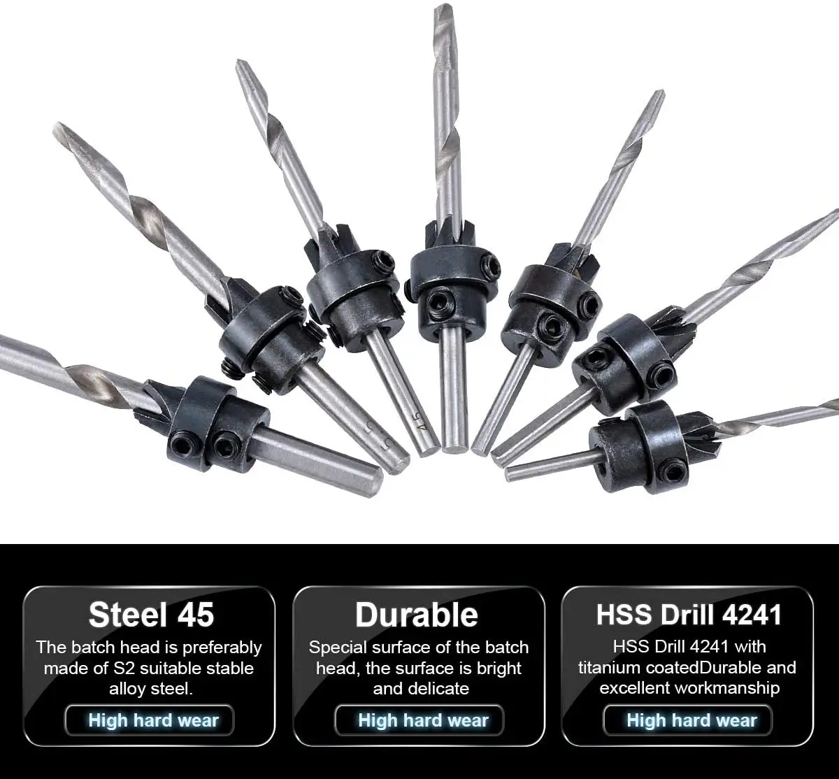 Рисунок 3 - Набор зенкеров для деревообработки