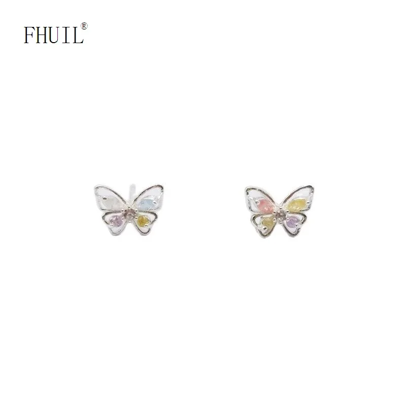 

Mini Stud Earrings For Women S925 Silver Needle Zircon Butterfly Ear Piercing Fashion Jewelry 2023 Gift Wedding Accessories