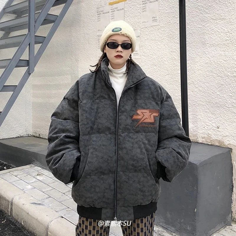 Harajuku New Women's M-2XL Cotton Jacket Fashion solid color thick warm winter coat Casual cotton coat Korean style