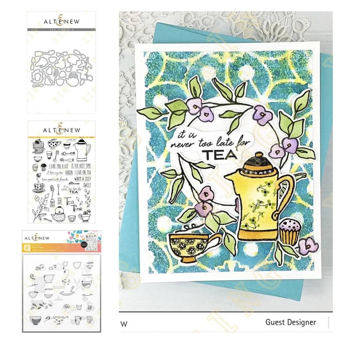 

Tea Time 2022 New Metal Cutting Dies Stamps Stencil for Scrapbook Diary Decoration Embossing Template Diy Greeting Card Handmade