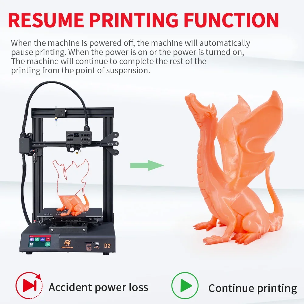 MINGDA D2 230*230*260 мм высокоточный прецизионный настольный 3D-принтер Impresora DIY