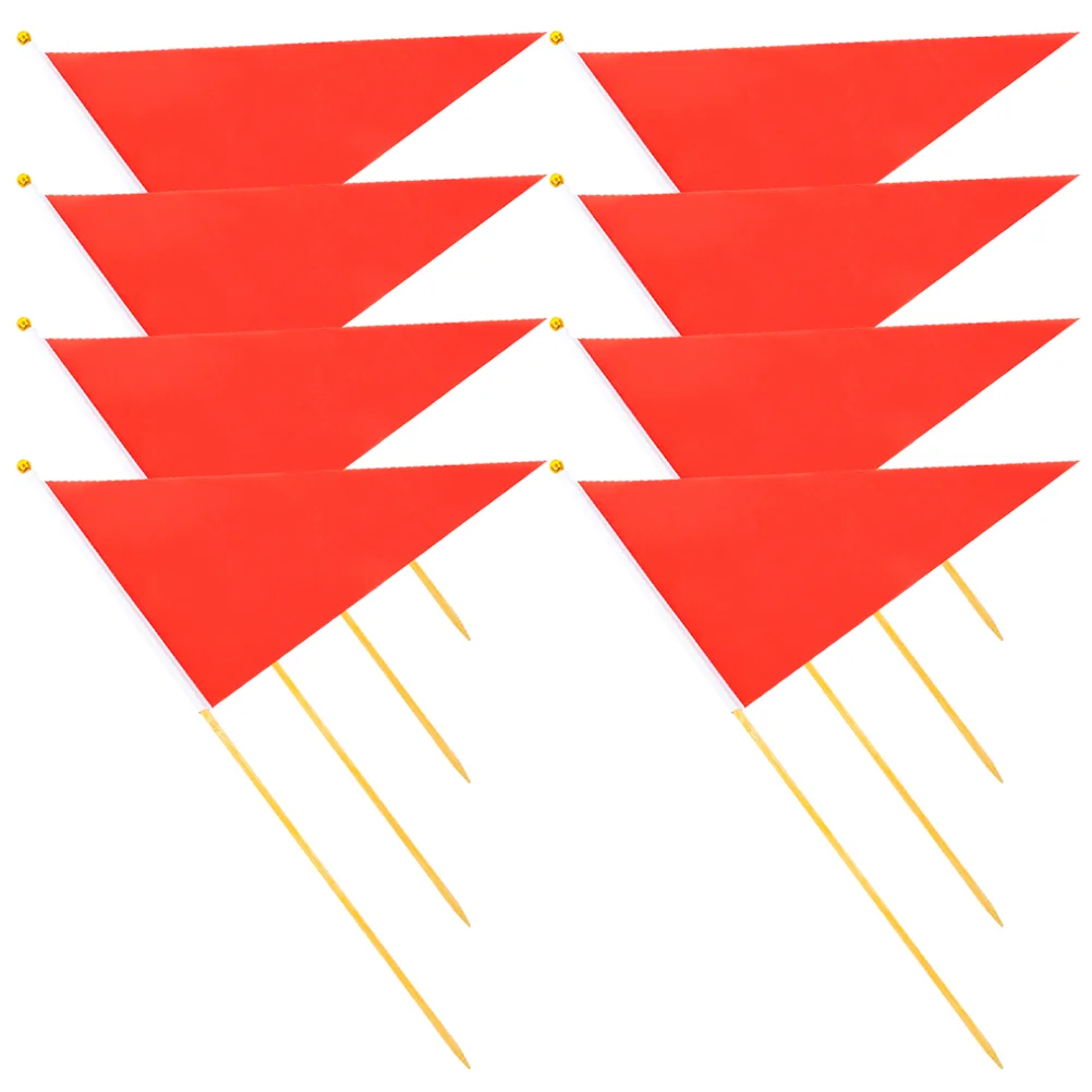 

8Pcs Lawn Mark Flags Construction Marker Triangle Flags Site Construction Flags