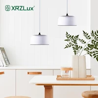 xrzlux modern led pendant lamp black white round drop light 24w indoor lighting for dining room living room home decor