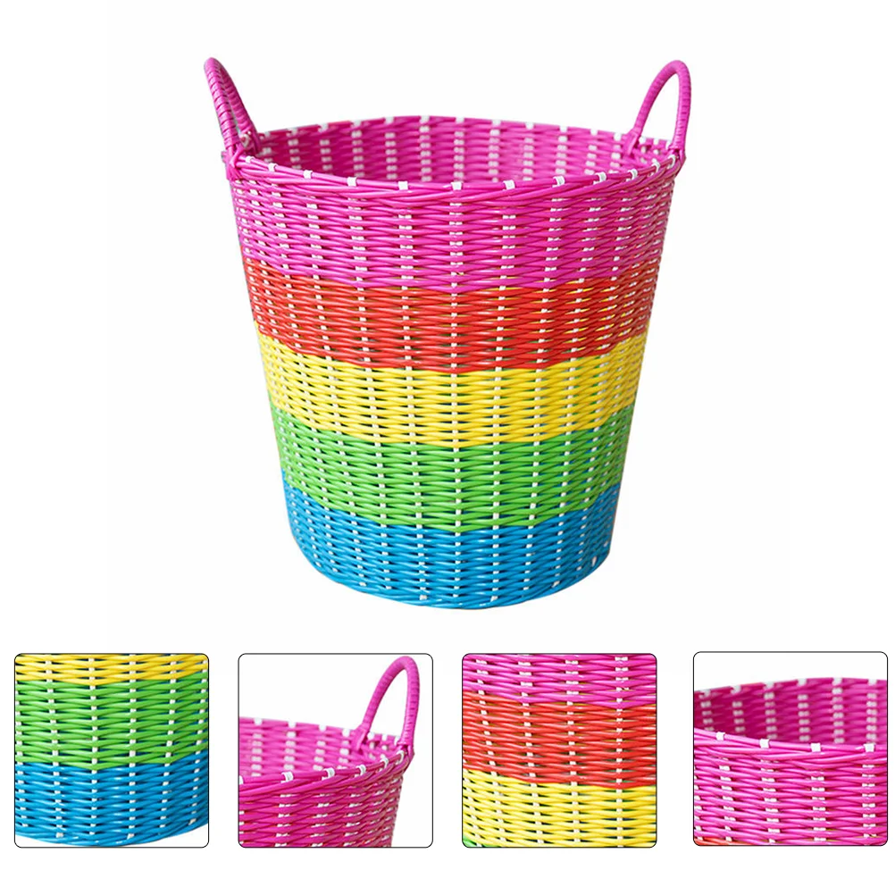 

Toy Storage Basket Sundries Organizer Home Supply Durable Woven Laundry Container Clothes Collapsible Baskets Tool Simple