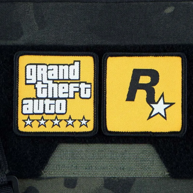 Вышитая нашивка Grand Theft Auto Five Star Citizens тактический значок R-star для одежды сумка
