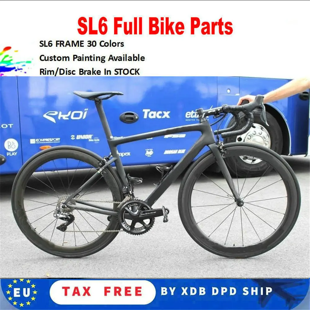 

T1000 Rim Brake Sl6 Carbon Road Full Bike Matte White logo Racing Complete Bike with R7010 groupset