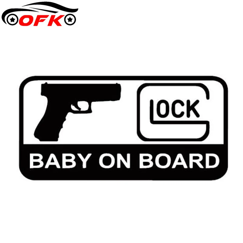 Автомобильные наклейки GLOCK BABY ON BOARD украшение персонажа автомобиля виниловые