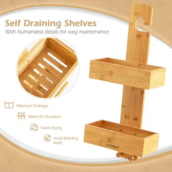 Bamboo Hanging Shower Caddy