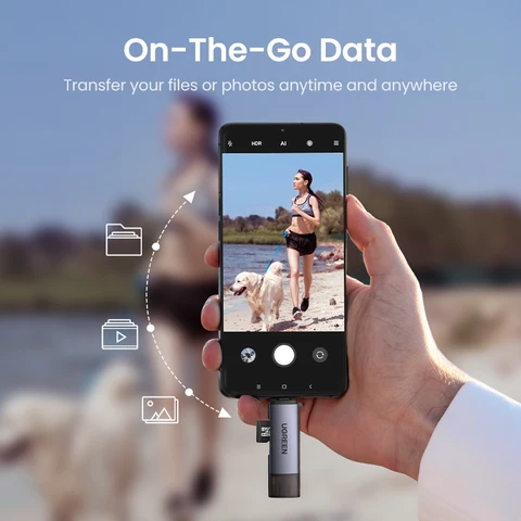 UGREEN Кардридер USB 3.0 & USB C для SD, Micro SD, TF