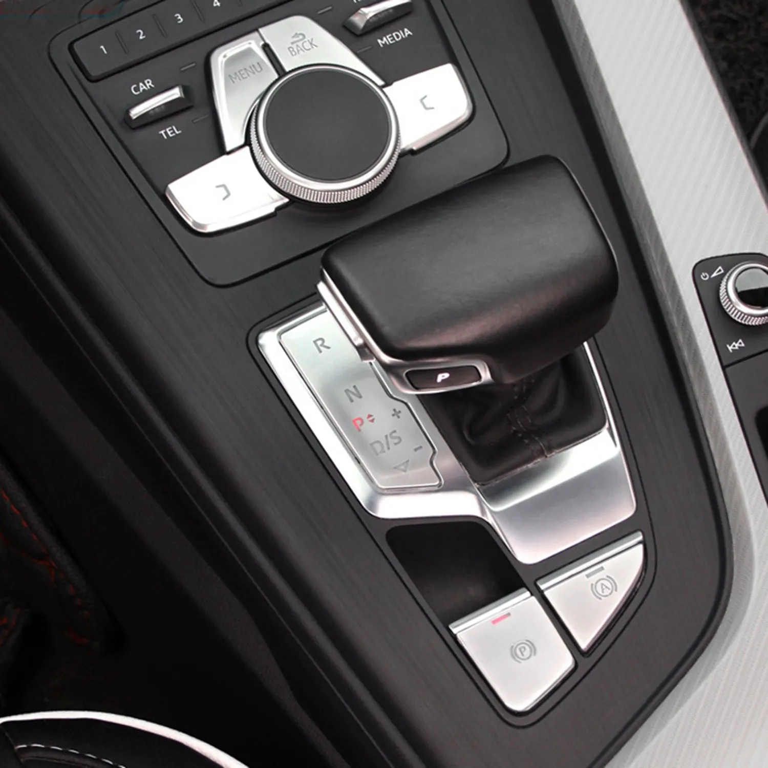 Для Audi A5 A4 B9 2017 2018 хромированная крышка панели центрального управления