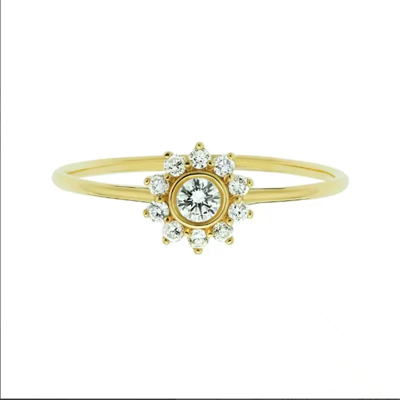 Женский комплект из кольца и серёг серебра 925 пробы с гальваническим покрытием