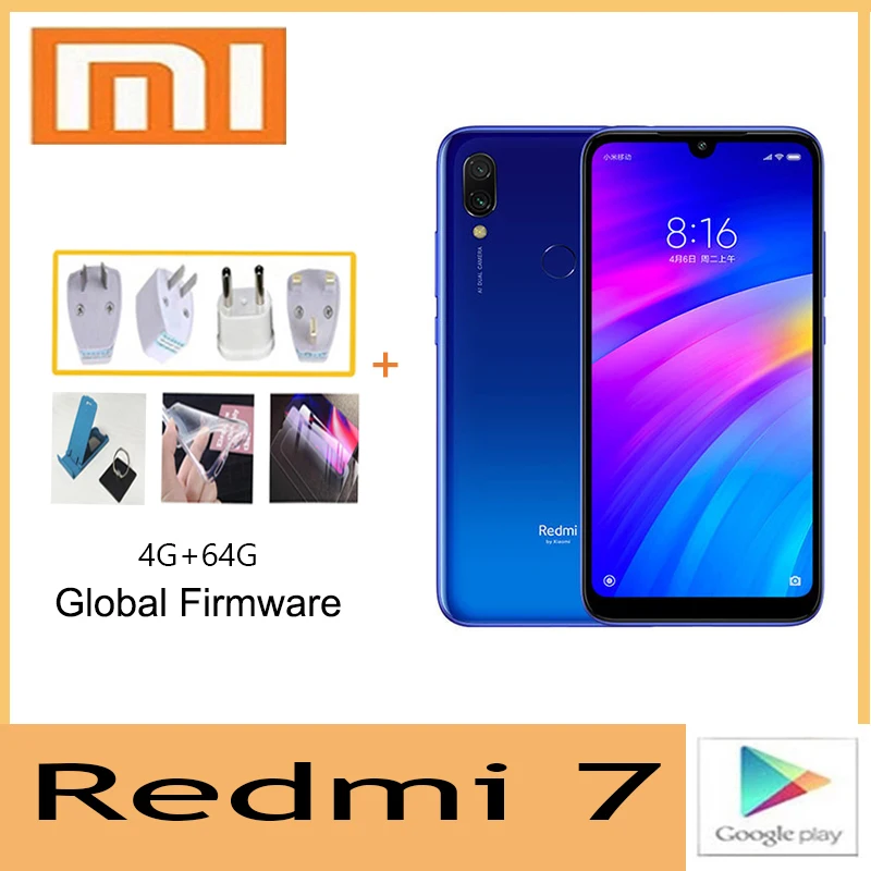

Смартфон Xiaomi Redmi 7, 4 + 64 ГБ, Android, 4000 мАч, сканер отпечатка пальца