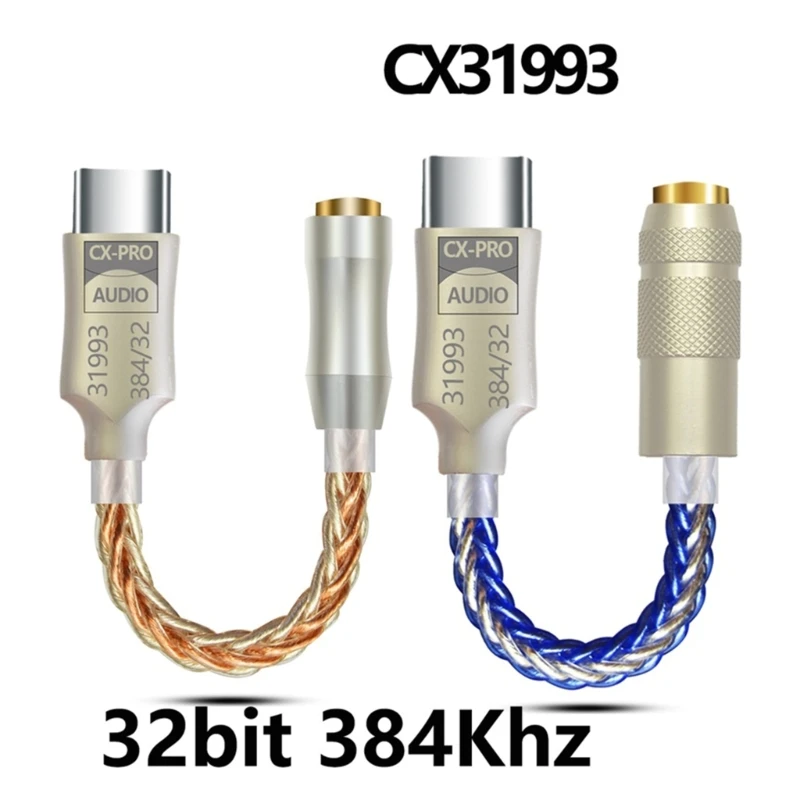 Адаптер USB C ЦАП 32 бит 384 кГц на декодеры 3 5 мм с чипом CX31993 для наушников