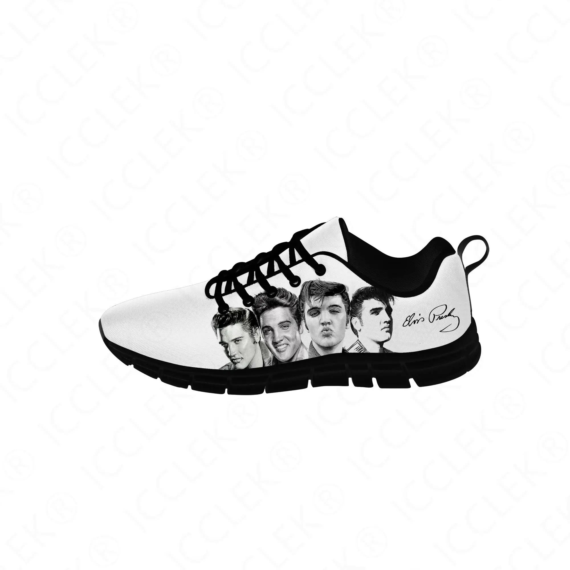 

Elvis Aaron Presley Sneakers Mens Womens Teenager Casual Cloth Shoes Canvas Running Shoes Black 3D Printed Lightweight shoe