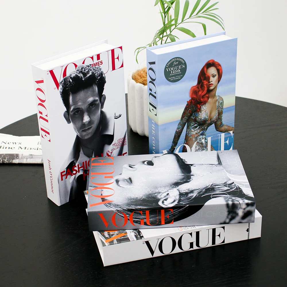 

Fashion Fake Books for decoration coffee table books designer ins model magazine prop books Hotel room coffee shop home decor