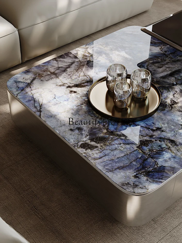 Роскошная каменная тарелка чайный столик напольный шкафчик комбинированный