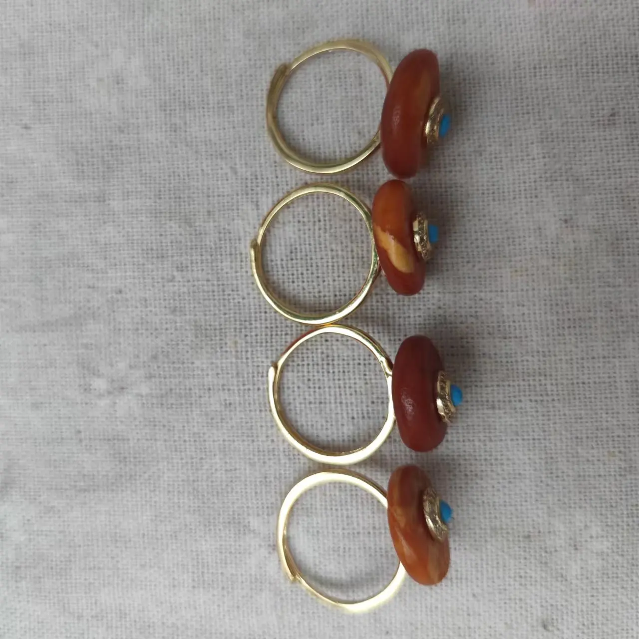 1pcs/lot s925 Silver Gold Plated Reflowed Amber Antique Safety Buckle Gemstone Women's Ring classical turquoise adjustable taki