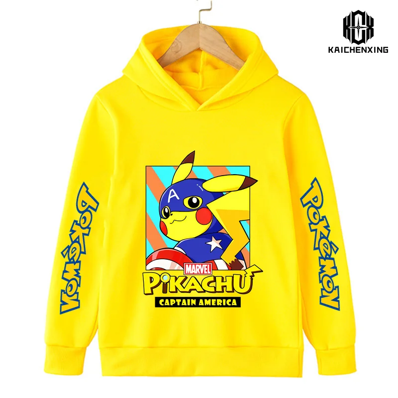 

Boys Sports Pokemon Clothes Kids Hoodies Suit Autumn Children's Fashion Casual Long Sleeves Baby Sweatshirt+ Pants 2pcs Sets