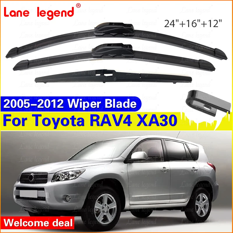 

Передние и задние щетки стеклоочистителя для Toyota RAV4 XA30 2005 2006 2007 2008 2009 2010 2011 2012 автомобильные аксессуары RAV 4 ветровое стекло