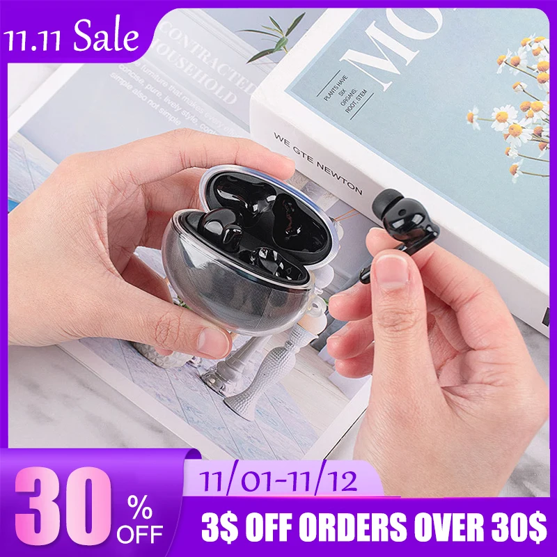 

Transparent TPU Protective Case For Huawei Freebuds 4i Earphone Cases Cover For Huawei Freebuds 4 i Free Buds 4i Cases With Hook