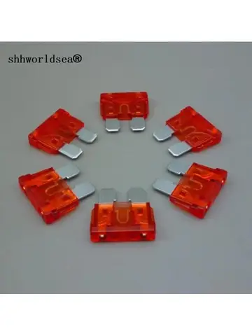 Shhworldsea 100 шт./лот АВТОМОБИЛЬНЫЙ АВТОМОБИЛЬНЫЙ ЛЕЗВИЕ ПРЕДОХРАНИТЕЛЬНЫЙ АВТОМОБИЛЬНЫЙ ПРЕДОХРАНИТЕЛЬ ВЕНСОРНЫЙ АВТОМОБИЛЬНЫЙ ПРЕДОХРАНИТЕЛЬ 10А Средний размер Автоматический красный предохранитель