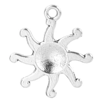 30pcslot fashion retro silver color sun charms zinc alloy pendant for earrings necklace bracelet diy making jewelry accessories