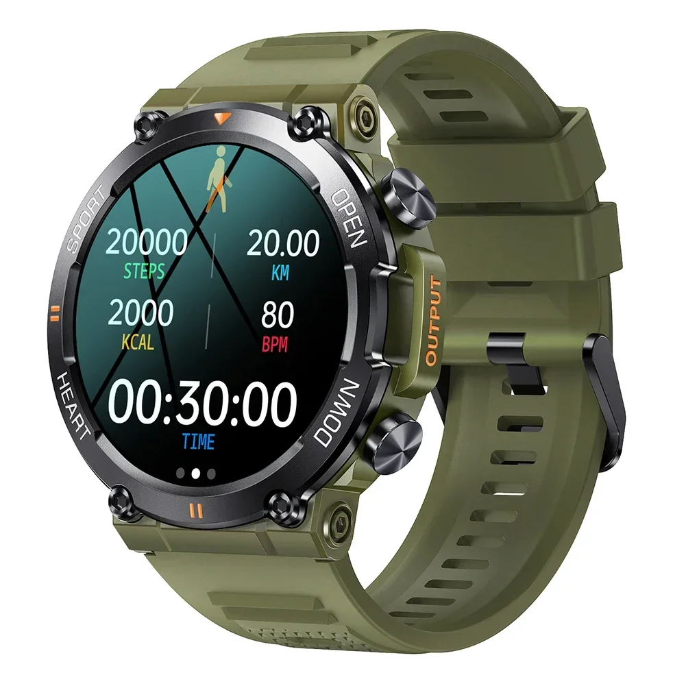 

2023 Men NFC Heart Rate Blood Pressure Monitor 1.39“ Screen BT Call Sports Waterproof Smart Watch