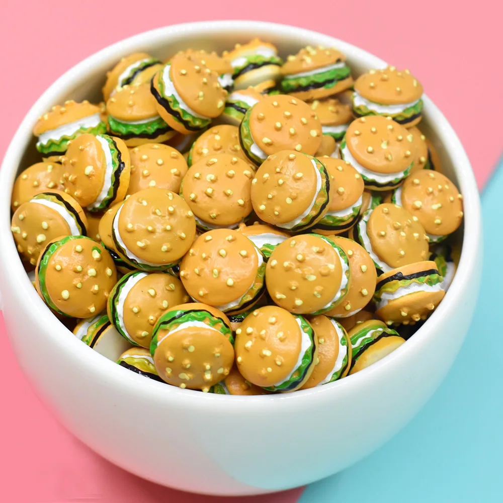 

10pcs Mini Hamburger Filler For Clear/Fluffy Mud Box Popular Toys Kids Lizun Slime DIY Kit Accessories Children Modeling Clay