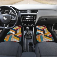brown orange red abstract art car floor mats set front and back floor mats for car car accessories