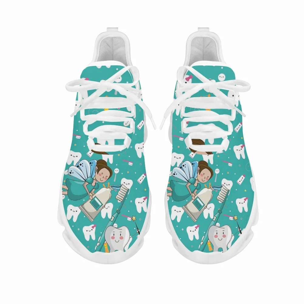 Belidome Women's Dentist Shoes Design Sneaker Funny Tooth Dental Fairy Comfortable Running Shoes Mesh Walking Shoe Zapatos Mujer