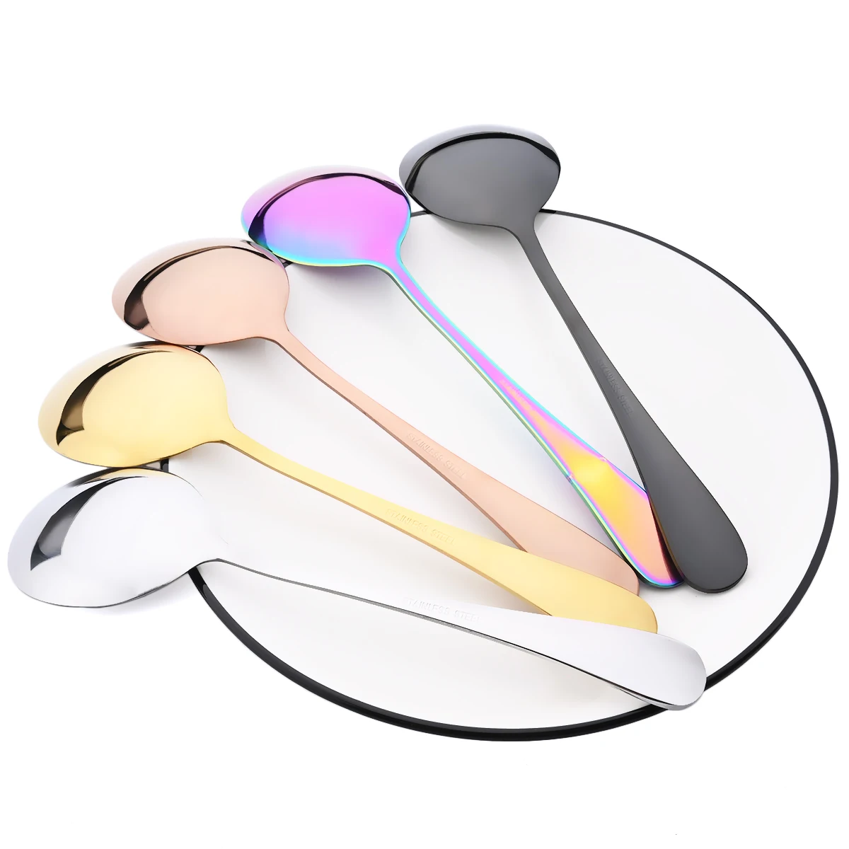 1 шт. зеркальная ложка столовые приборы из нержавеющей стали |