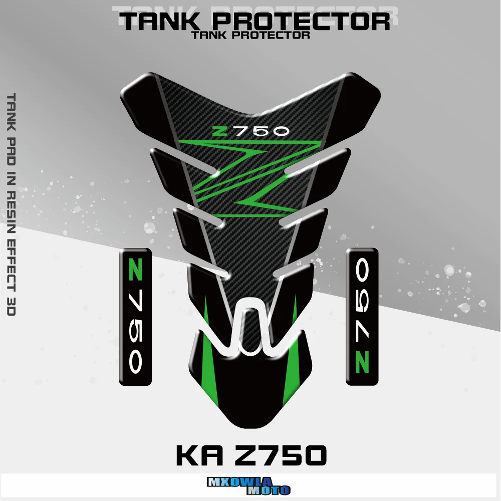 

3D Carbon Fiber Motorcycle 3D Tank Pad Protective Decal Sticker Fit Z750 Z 750 R 7R NINJA ABS