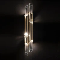 Nordic Led Wall Lamp Designer Glass Wall Lamps For Living Room Bedside Corridor Decor Light Modern Home Bathroom Mirror Lights