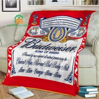 budweiser high quality flannel throw blanket warm blanket suitable for air conditioning blanket picnic blankets and throws