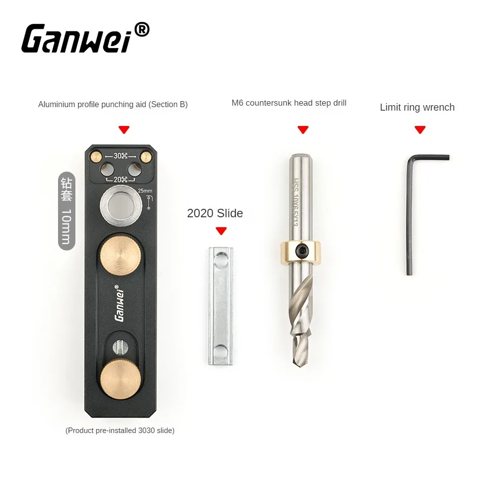 Алюминиевый профиль перфоратор 203040 соединение для перфорации с потайной