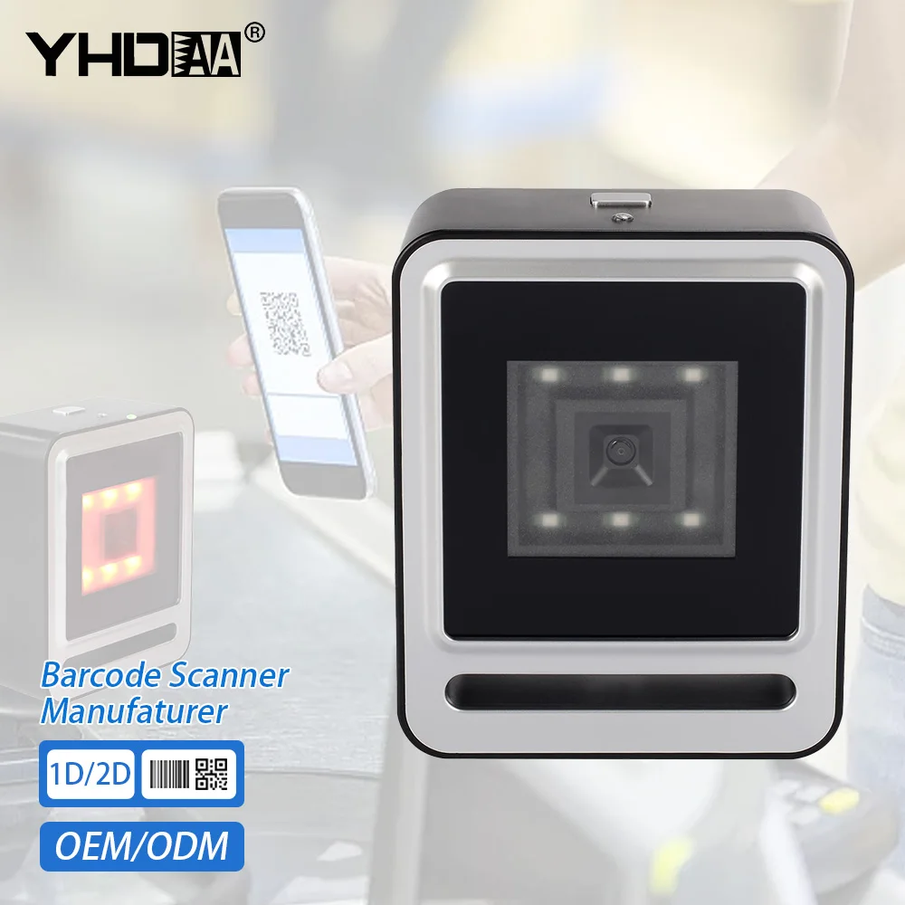 Фото YHD-9200D Настольный сканер QR-кода Всенаправленный автоматический USB QR-захват громкой связи CMOS штрих-код со ПК-планшета №2