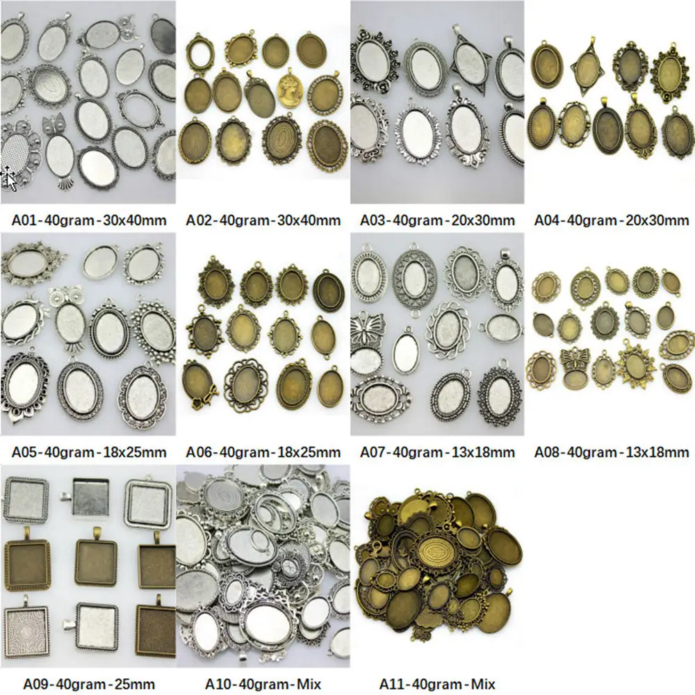 

New Arrival Oval Square Base Charms For Jewelry Making Gifts For Women