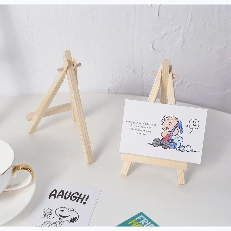 

10Pcs Wooden Mini Easel Frame Wedding Table Number Card Stand Photo Display Holder Kids Painting Craft Supplies Home Decor