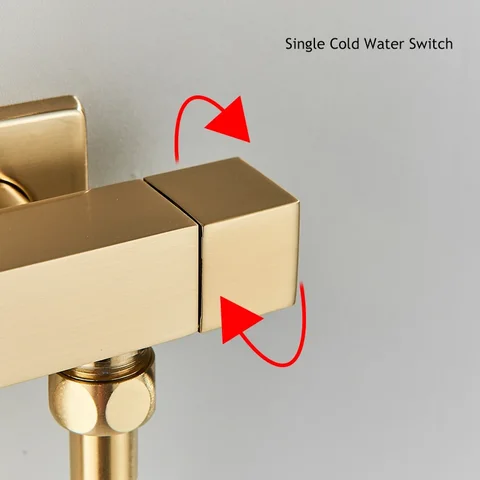 Латунный смеситель для биде, одинарный кран для холодной воды, 6 цветов, ручной душевой набор, распылитель для унитаза, гигиенический душ со шлангом 1,5 м