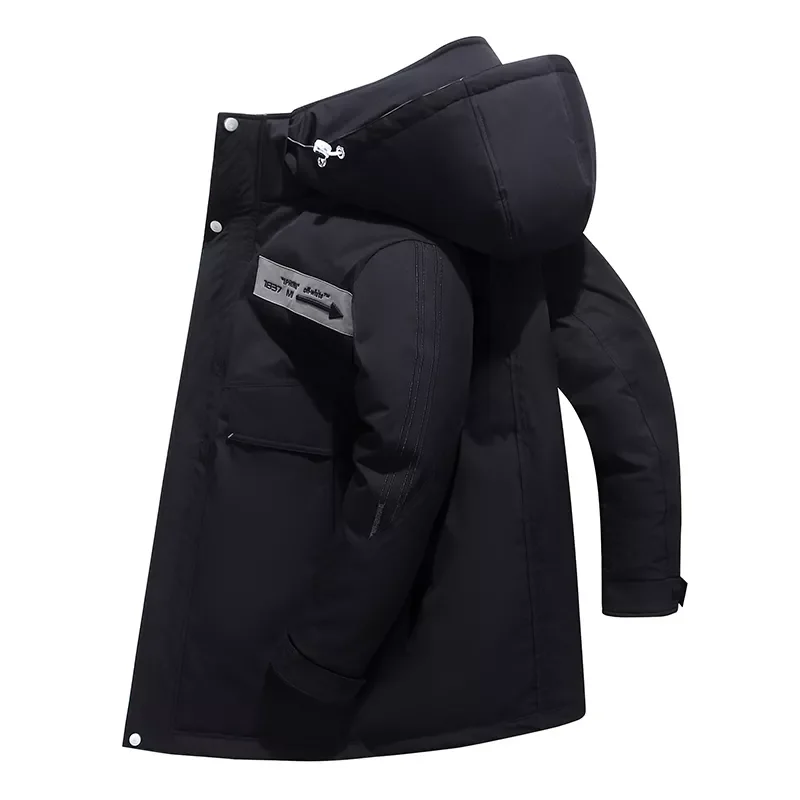 2022New Brand Winter Warm Down Jacket Men Casual Windproof Long Thick Hooded windbreaker Coat Men Solid Fashion Parkas Men 3XL