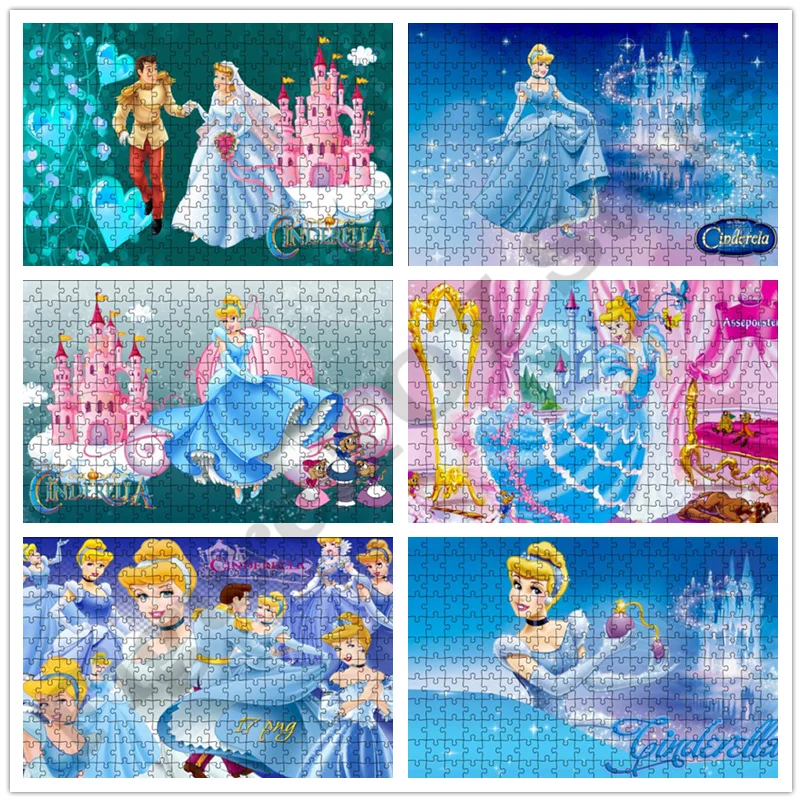 

Diy Puzzle Disney Princess Photo Puzzle 300 500 1000 Pieces Adult Toy Decoration Collection Cartoon Kid's Gift Home Decoration