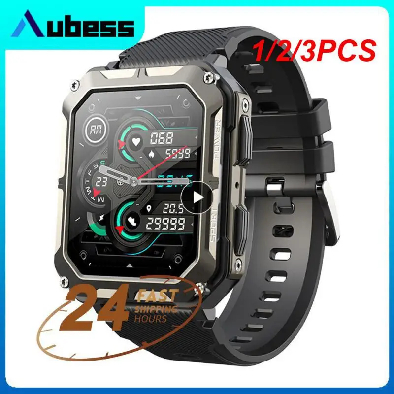 

1/2/3PCS Newest Smart Watch C20 1.83 Inch Men Music BT Call Outdoor Sports Fitness Tracker Heart Rate Blood Pressure