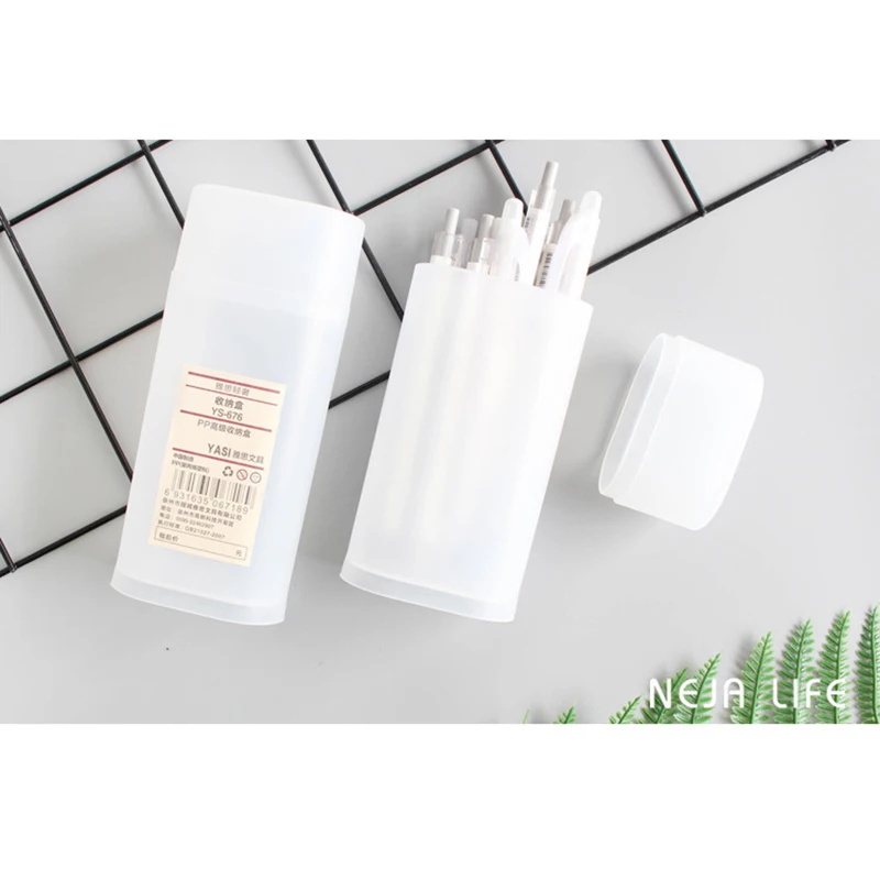 Transparent Pencil Case Plastic Simple Stationery Solid Colo