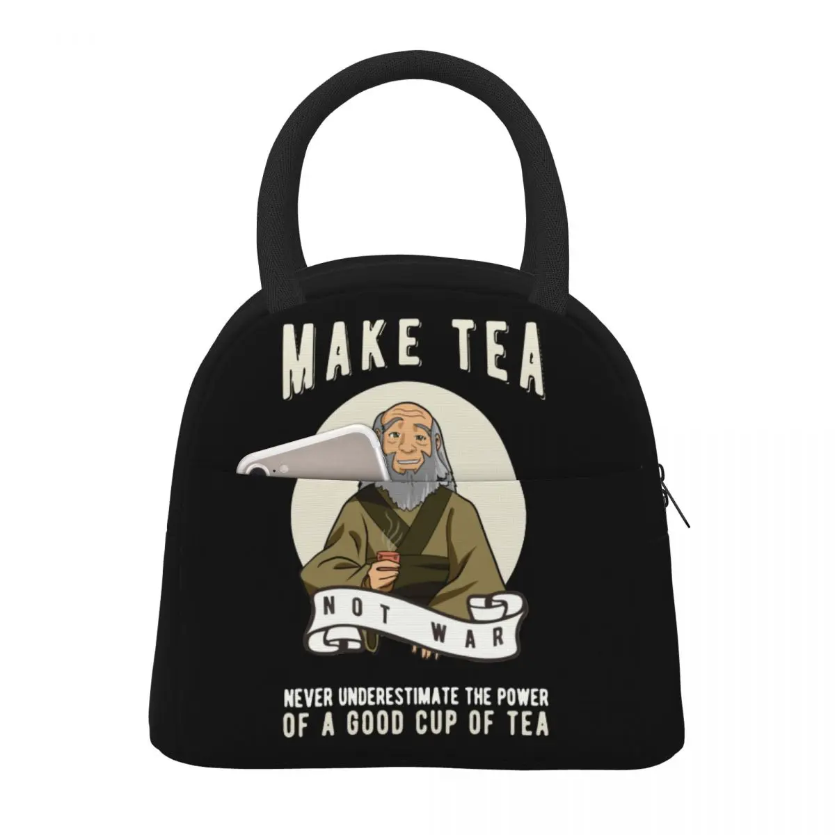 

Iroh Make Tea Avatar The Last Airbender Lunch Bags Portable Insulated Canvas Cooler Thermal Picnic Lunch Box for Women Kids