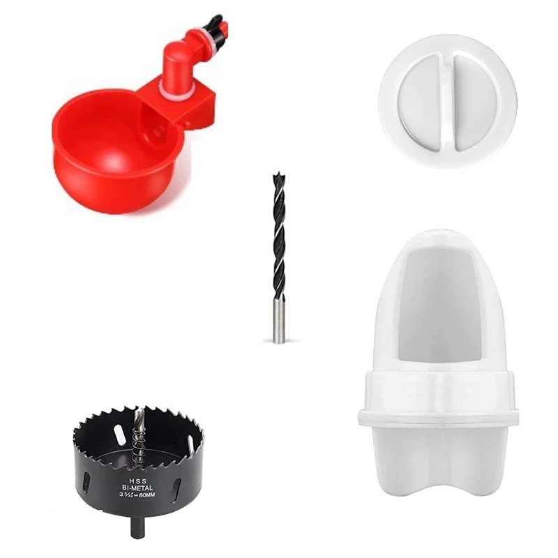 

Chicken Feeder Cup Feeder 3/8 Inch Thread Automatic Filling For Poultry Watering For Chicken Duck Turkey Rabbit