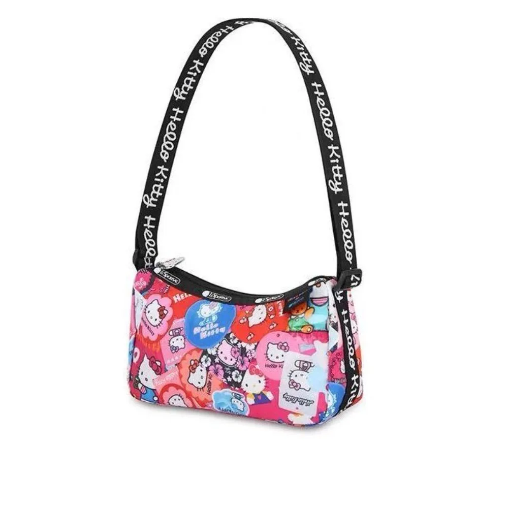 

24 см Hello Kitty Sanrio Lesportsac мультяшная милая сумка через плечо с принтом подмышек аниме плюшевые игрушки для девочек подарок на день рождения