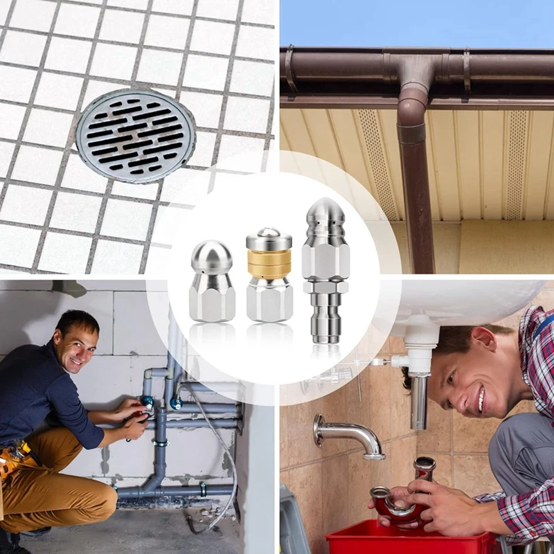 Канализационная Форсунка для мойки высокого давления комплект насадок очистки